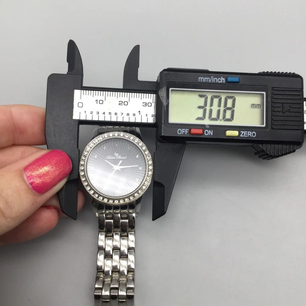 Lucien Piccard Monte Velan Womens Watch 31mm Black Crystal New Battery 8.25